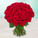 Rudé čerstvé růže - 50cm (L) - DRUHÁ JAKOST