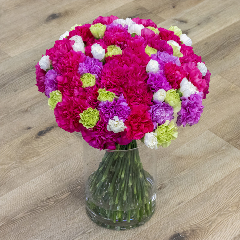 Bouquet colored fresh karafiát