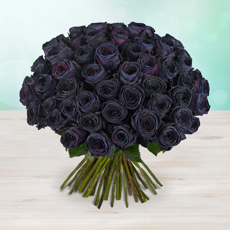 Kytice černých luxusních růží