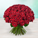 Luxusní rudé růže s perlou - 60cm (XL)